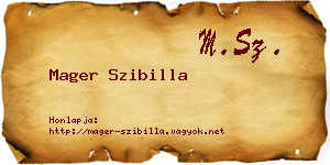 Mager Szibilla névjegykártya